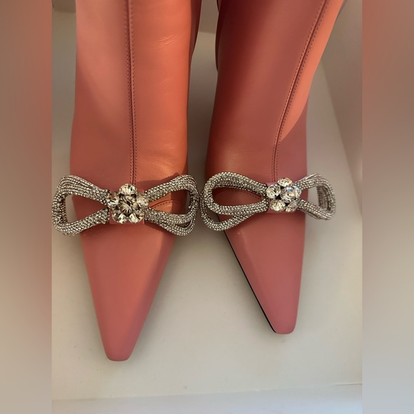 Mach & Mach Crystal Embellished Double Bow Bootie size 41 - Picture 7 of 8